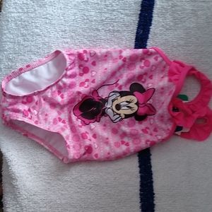 BABY GIRLS Minnie Mouse Disney PINK SWIMWEAR TOGS Sz 6m 12m 18m or 24m BATHERS